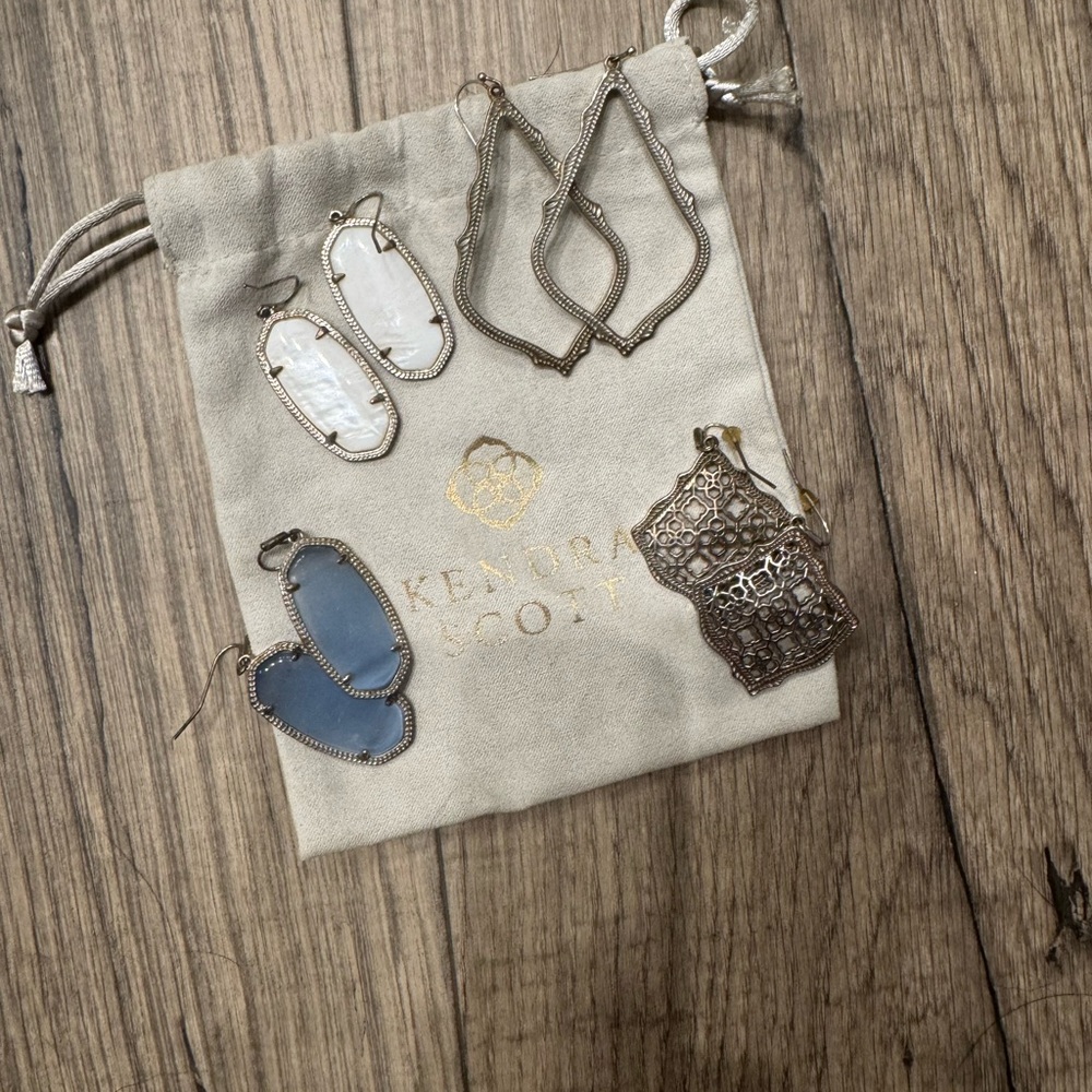 Kendra Scott Gold and Silver Earrings Set
